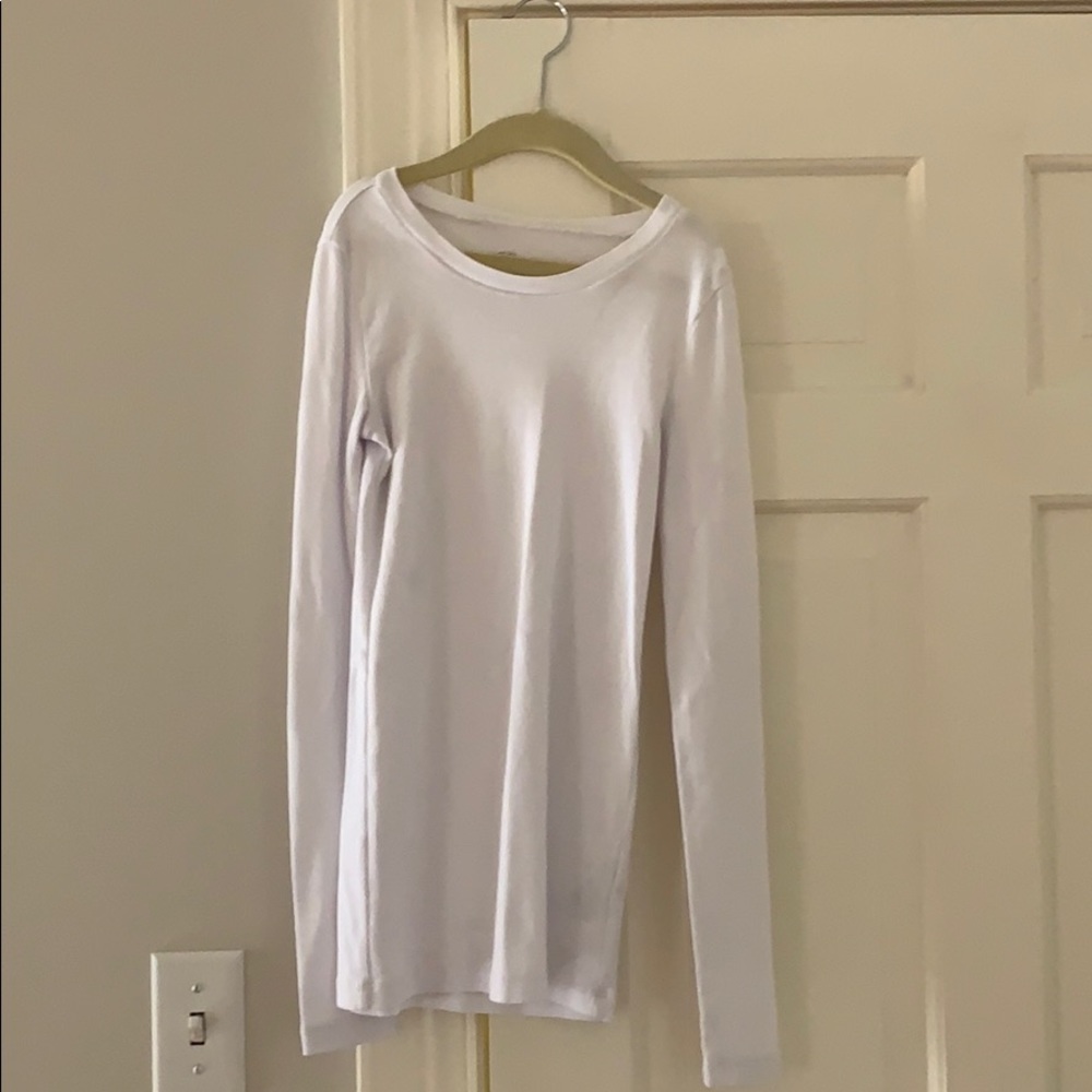 J. Crew white long sleeve t shirt